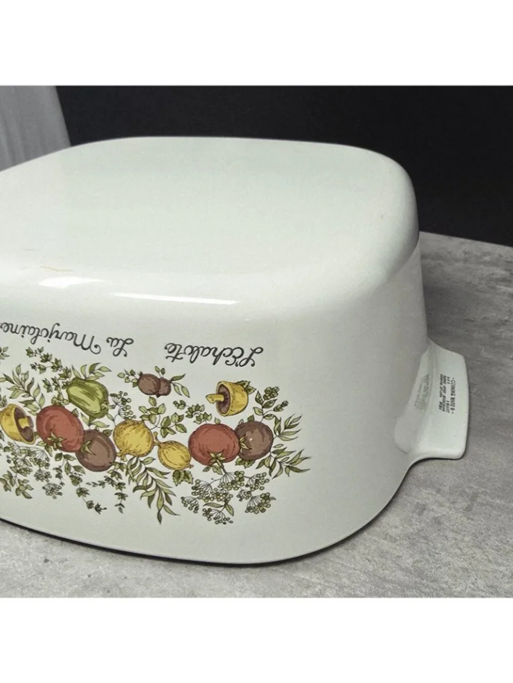 Big Bertha Corelle Spice Of Life 5 quart Baker *Great Vibrant Graphic (No DWD)